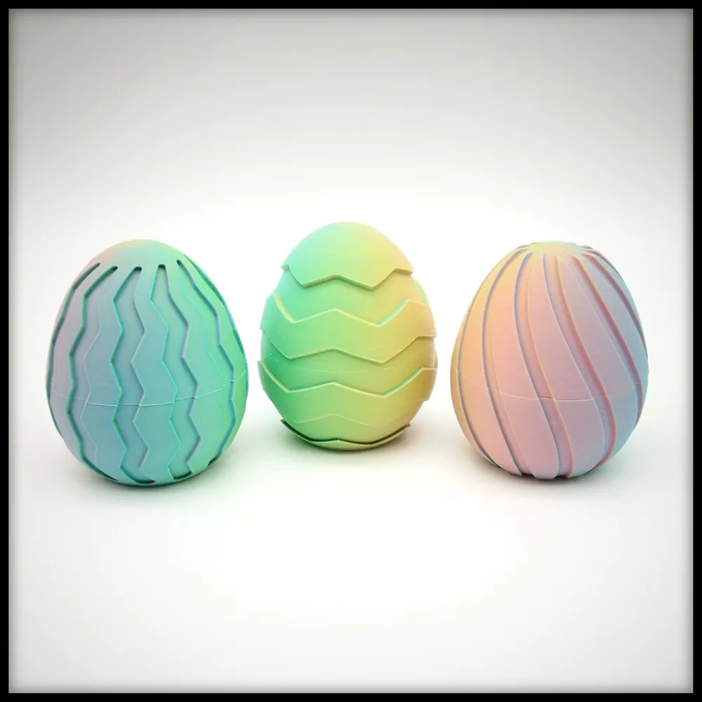 Patterned Easter Egg Collection - Free 3D Print Model - MakerWorld