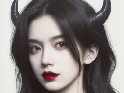 长角的美女不一定是魔鬼，也可能是魅魔 浮雕画