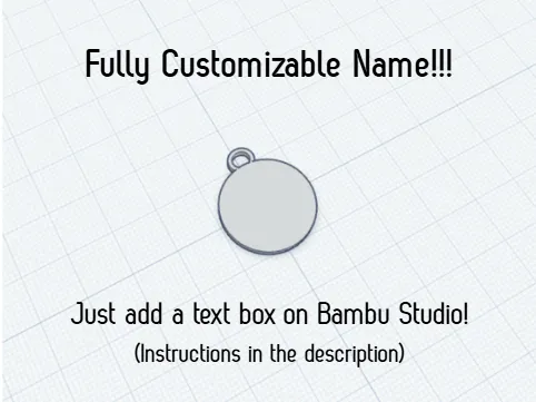 Customizable Animal Name Tag