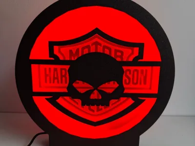 Harley-Davidson Skull LED Strip Lamp 