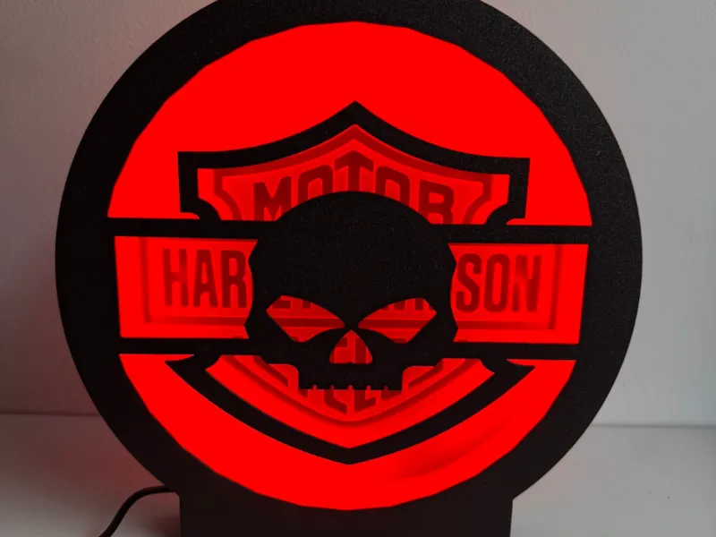 Lámpara tira led Harley-Davidson con Calavera 