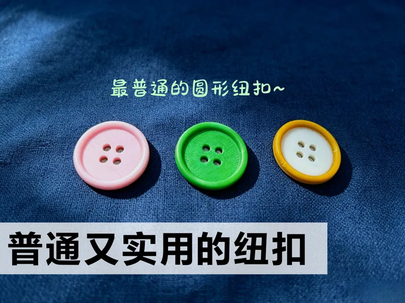 普通的圆形扣子