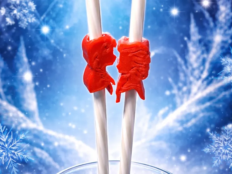 Frozen Straw Magic – Anna & Elsa Szívószál Dísz