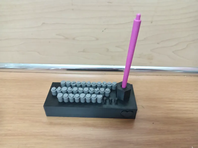 Nail Tech Stamp Holder - with deeper pen holder