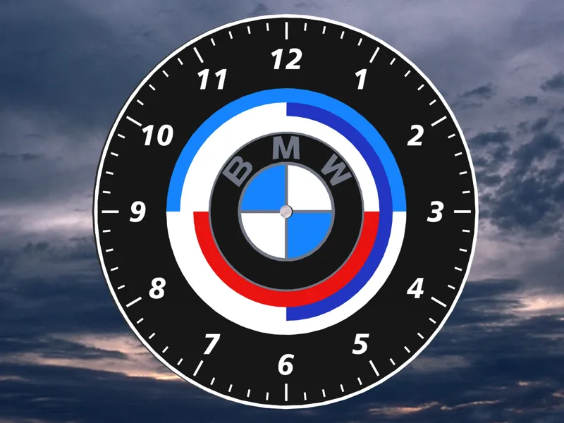 BMW Ziffernblatt für Wanduhr (neues Logo)