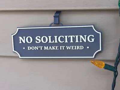 No Soliciting Sign with Loop(s)