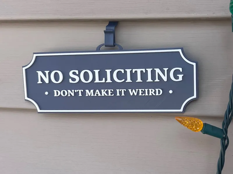 No Soliciting Sign with Loop(s)