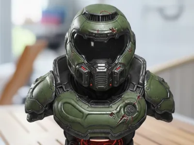 Doom Guy Bust – Doom-Style Collectible Figure