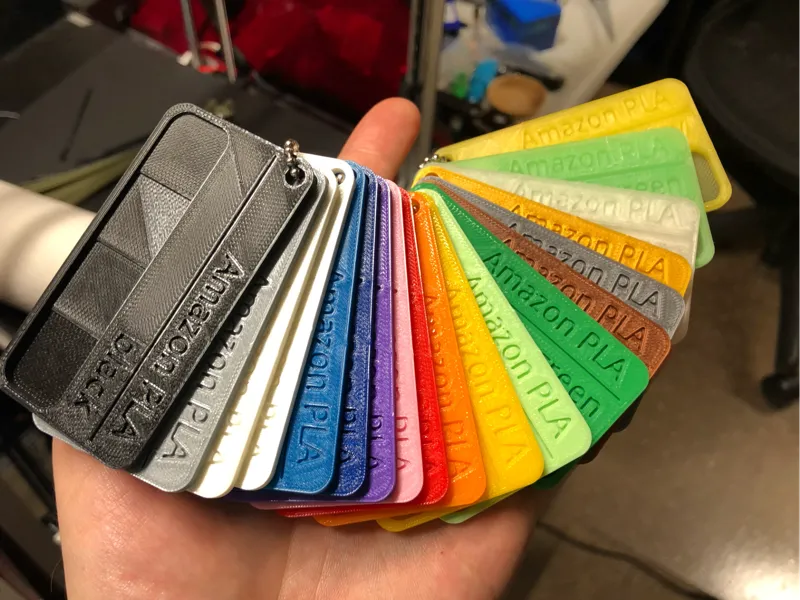 Amazon Basics PLA Color Swatches