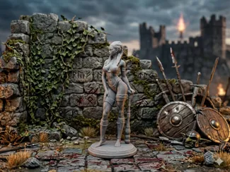 Savage Muscle Mommy–Barbarian with Giant Club
