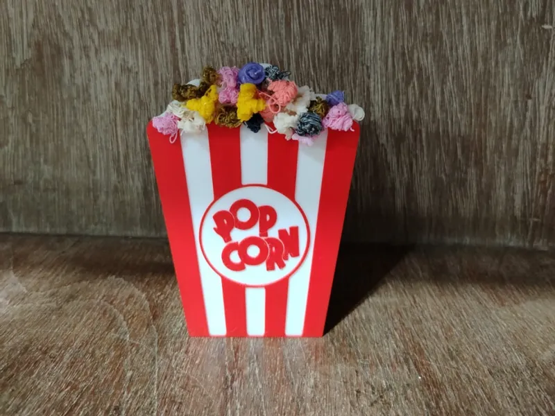 Lapicera de palomitas de maíz (reciclado de purga)