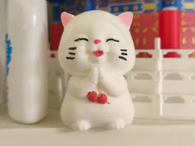 Cute Cat - Cute Cartoon Lucky Wishing Cat Figurine Living Room Office Desk Decoration Car Craft