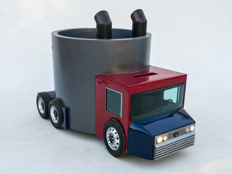 Porta penne-salvadanaio di optimus prime
