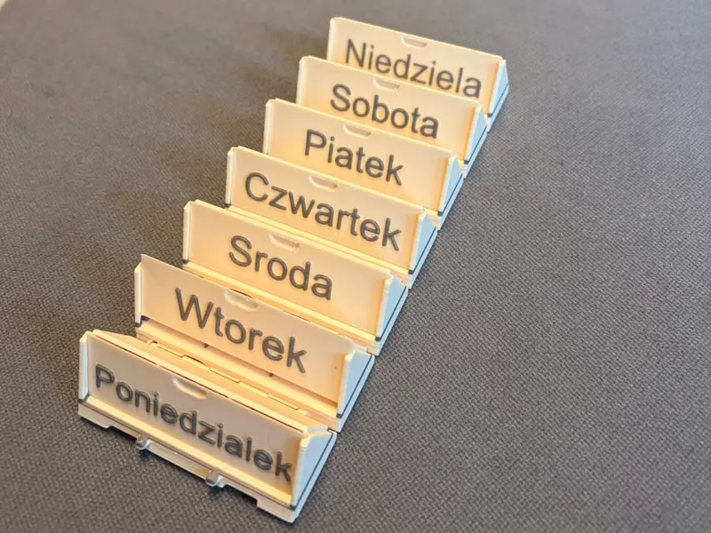 Pudełko Organizer na tabletki -drukowane w całości