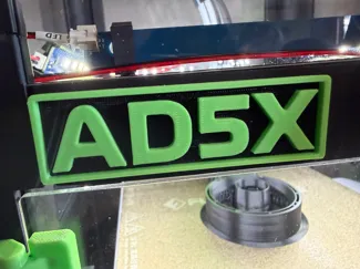 Flashforge AD5X Name Plate