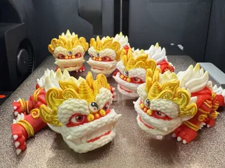 醒狮摆件【最强优化版-重发】去钥匙孔,优化毛发