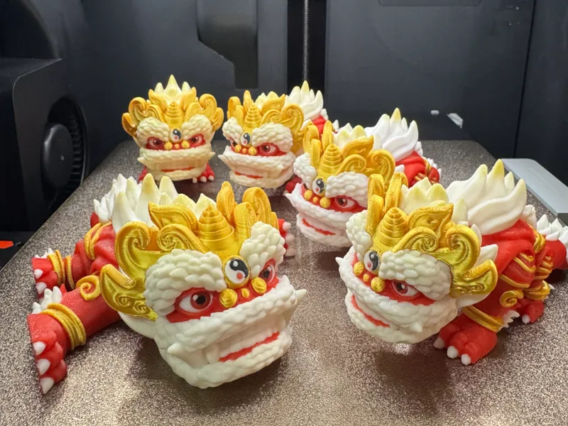 醒狮摆件【最强优化版-重发】去钥匙孔，优化毛发