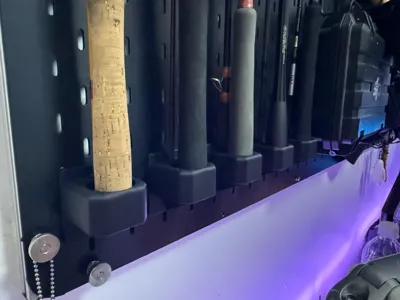 Lure Rod Pegboard Hanger
