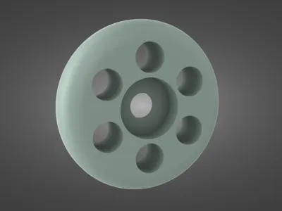 Parametric  dual bearing caster wheel