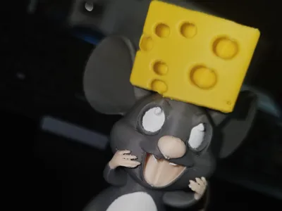 Rat Tony with Cheese on Head