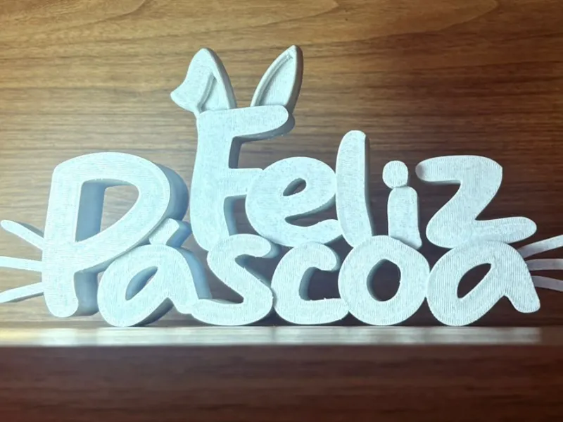 Feliz Páscoa Letreiro 