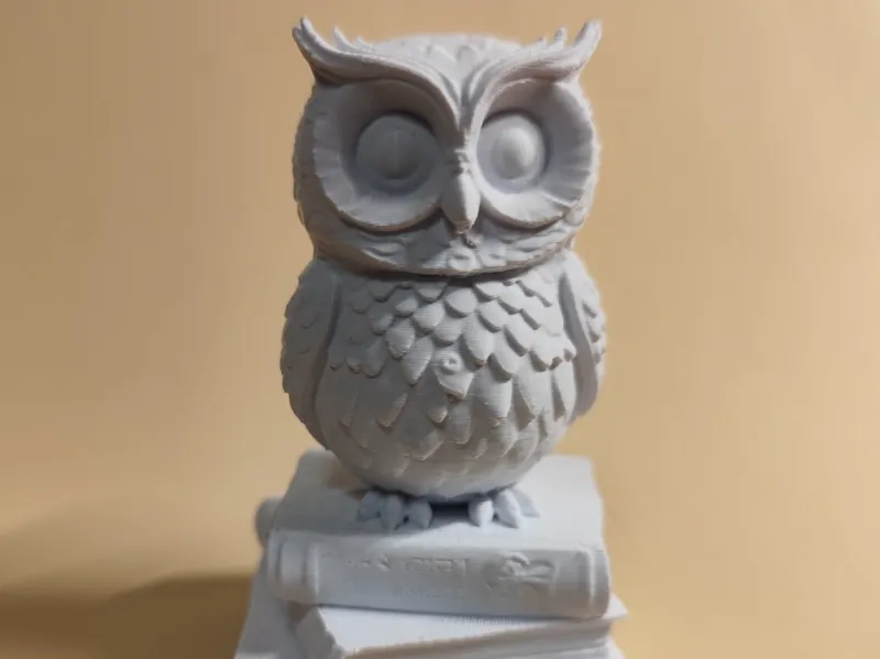 Owl on books