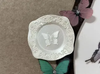 蝴蝶巴洛克小方盘