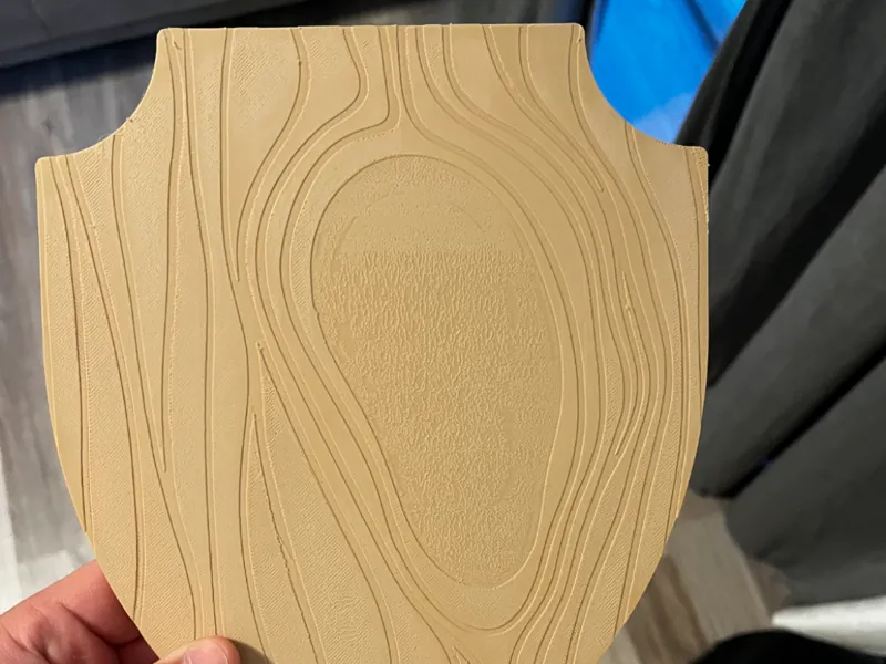 Decorative Shield with Wood Texture