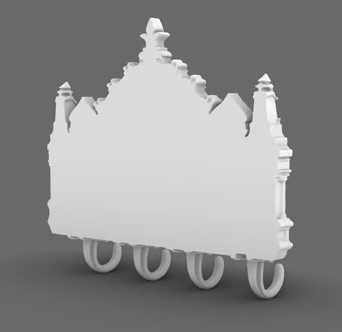 Gothic Wall Key Holder STL β Cathedral Key Rack - Free 3D Print Model ...