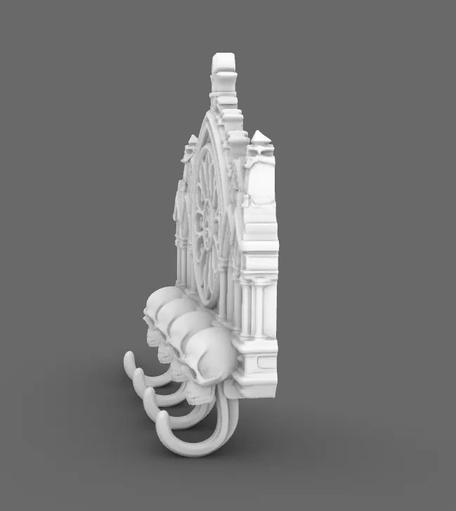 Gothic Wall Key Holder STL β Cathedral Key Rack - Free 3D Print Model ...