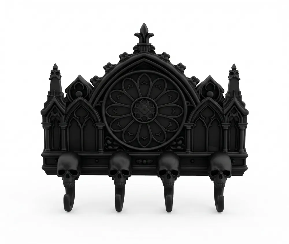 Gothic Wall Key Holder STL β Cathedral Key Rack - Free 3D Print Model ...