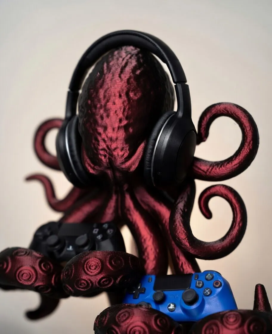Octopus Wall Mount — Controller & Headset Holder - Free 3D Print Model ...