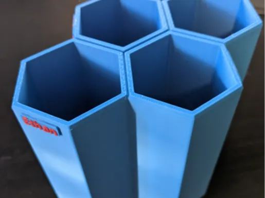 Hexagon pencil bin