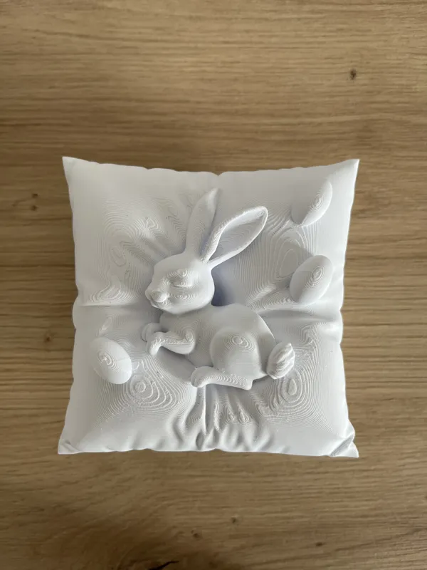 Sleeping Easter Bunny on Pillow