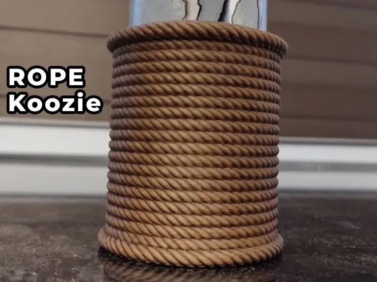 Rustic Rope Pattern Koozie drink sleeve