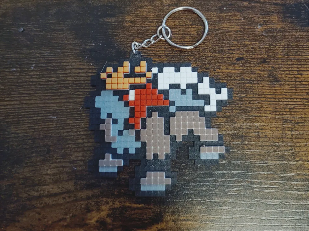 Pokemon Entei Arte de Píxeles - Modelo de impresión 3D gratuito ...