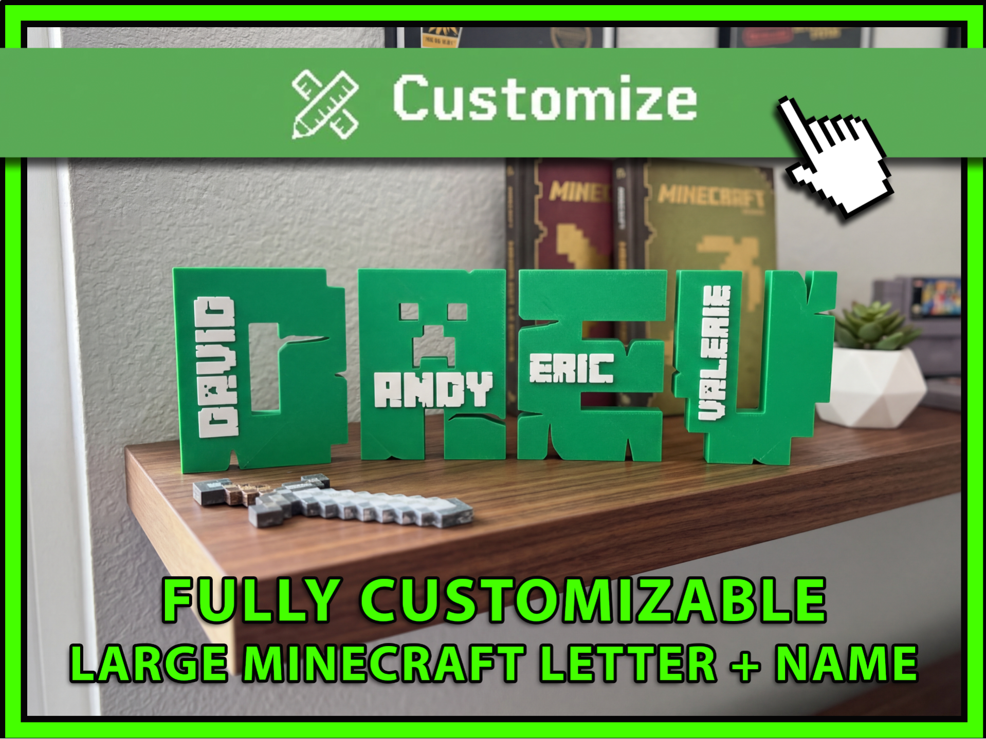 Minecraft Letter With Name Fully Custom Generator