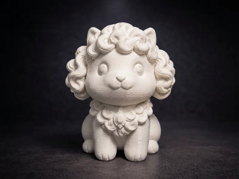 戴宝石项圈的卷毛小狗 / Cute Dog with Jewel Collar (Art Toy)