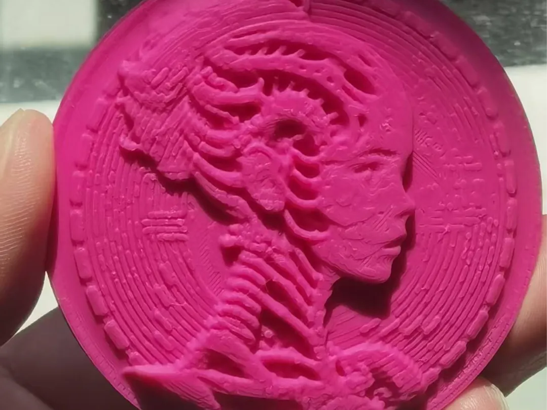 Cyberpunk Mecha Girl Coin - Rotatable Face - Free 3D Print Model ...