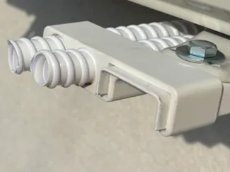 Air conditioner condensation hose holder 