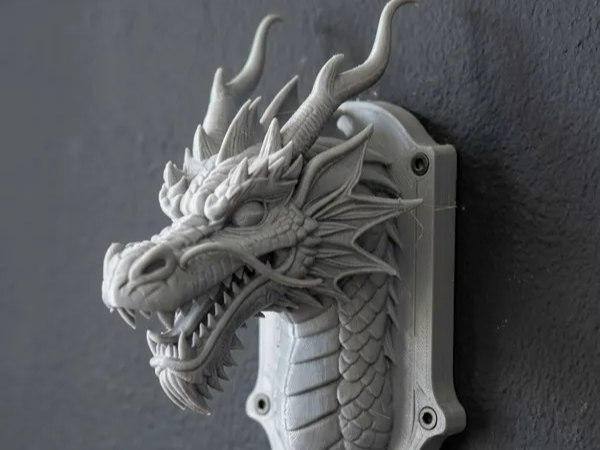dragon head wall trophy