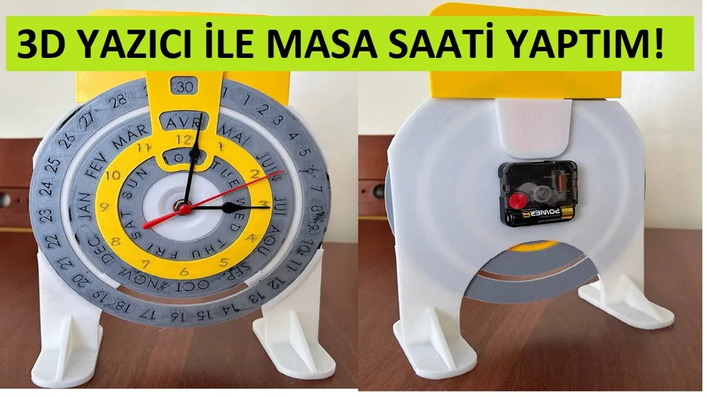 Table Clock - Free 3D Print Model - MakerWorld