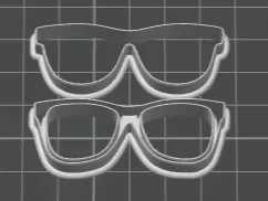 Nerdy glasses clay cutter and stamp