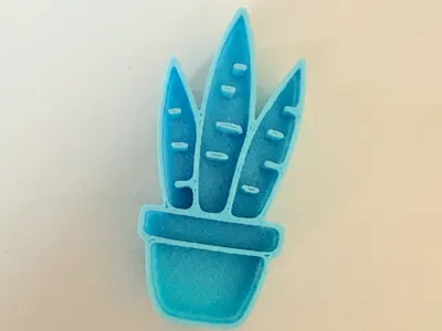 Succulent Plant Clay Stamp – Polymer Clay Tool
