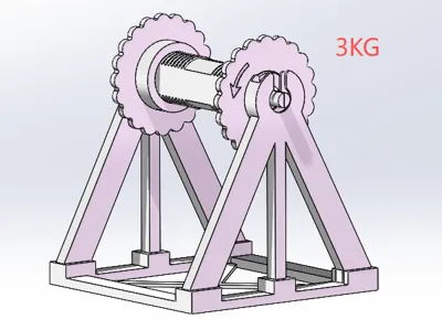 3KG filament rack, no hardware required, printed bearings, smooth rolling