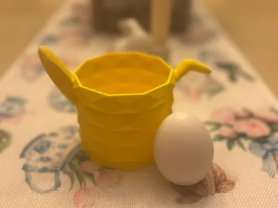 Low poly easter cups