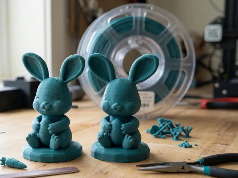 Chibi Spring Easter Bunny Figurine