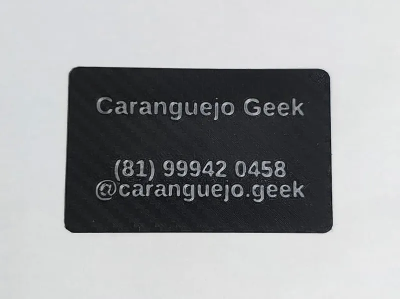 Parametric Business Card - Credit/Debit card size