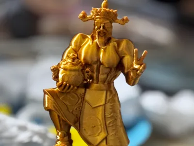 Muscle God of Wealth Stamp for Boundless Prosperity