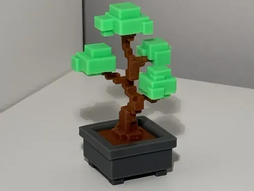 Bonsai estilo minecraft